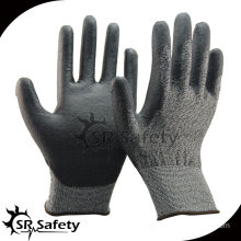 SRSAFETY 18G knitted liner coated PU Anti-cut safety working gloves